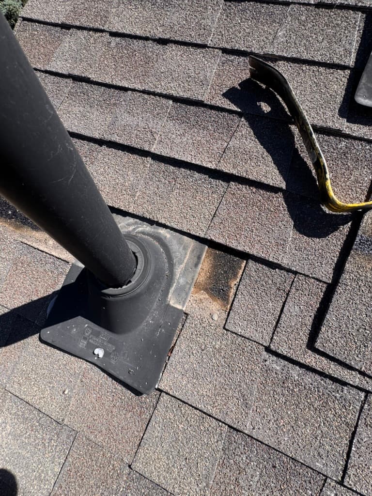 Roof pipe boot repair — Total Construction project in Malad City, Idaho